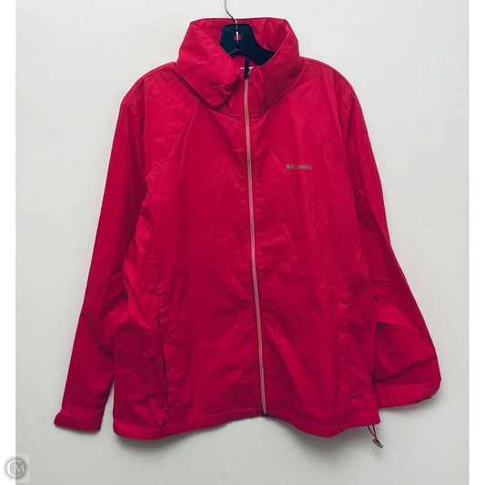 Jacket Windbreaker By Columbia In Pink, Size: 2x