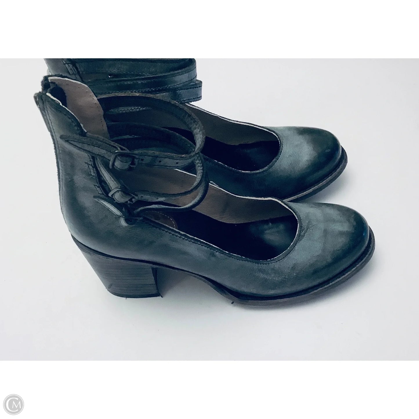 Shoes Heels Block By Freebird In Grey, Size: 11