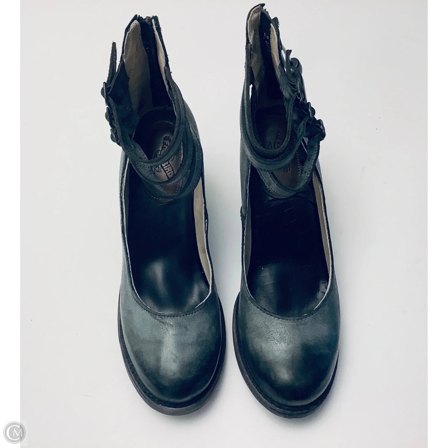 Shoes Heels Block By Freebird In Grey, Size: 11