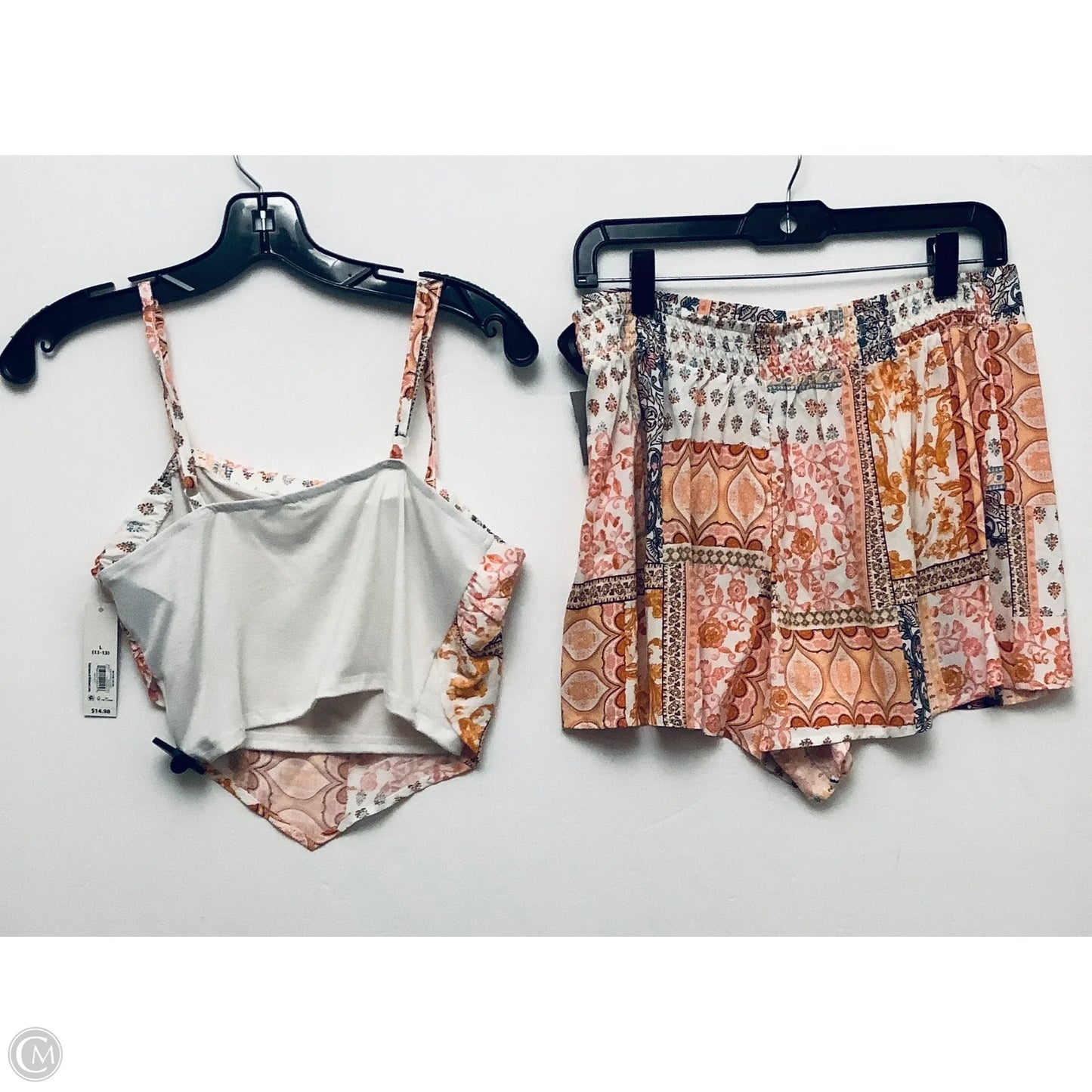 Top 2pc Sleeveless By No Boundaries In Multi-colored, Size: L