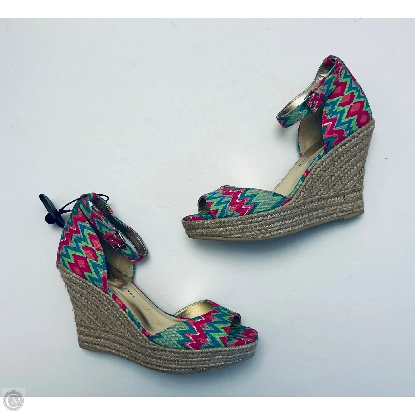 Shoes Heels Wedge By Clothes Mentor In Multi-colored, Size: 9.5