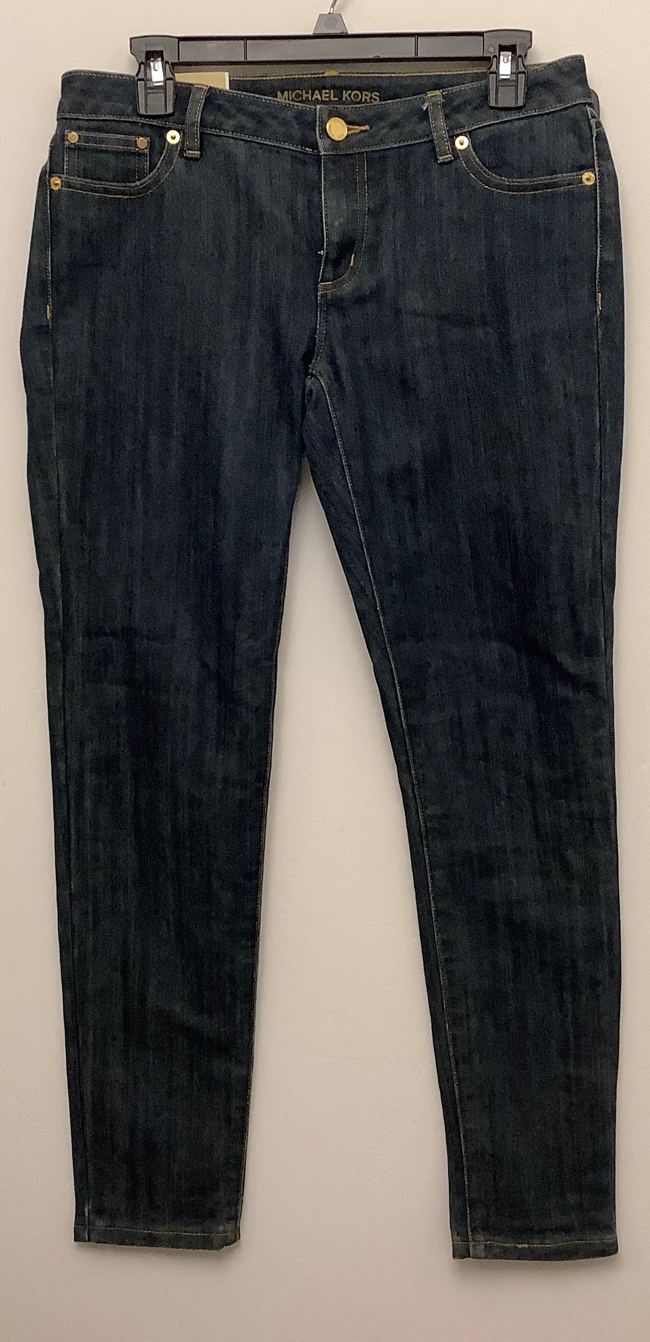 Jeans Skinny By Michael Kors In Blue Denim, Size: 4