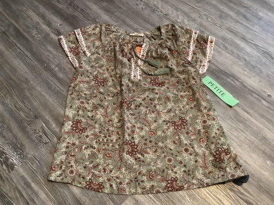 Floral Print Top Short Sleeve Clothes Mentor, Size Xl