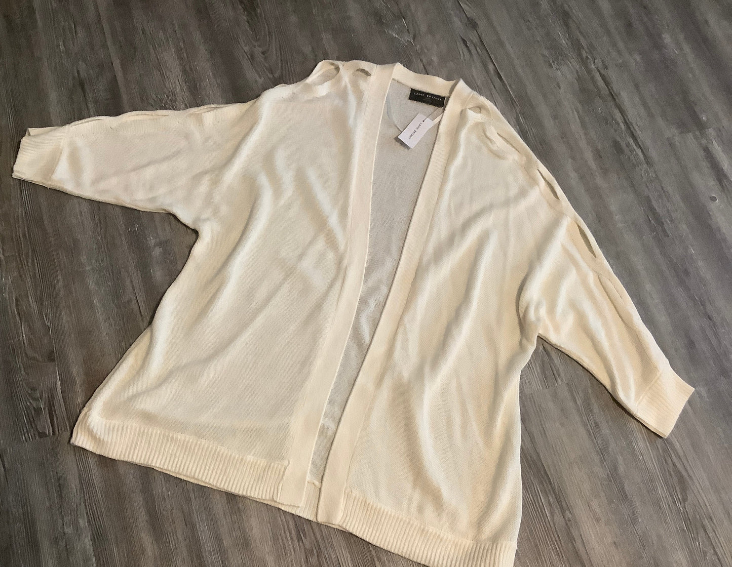 Cream Sweater Cardigan Lane Bryant, Size Xl