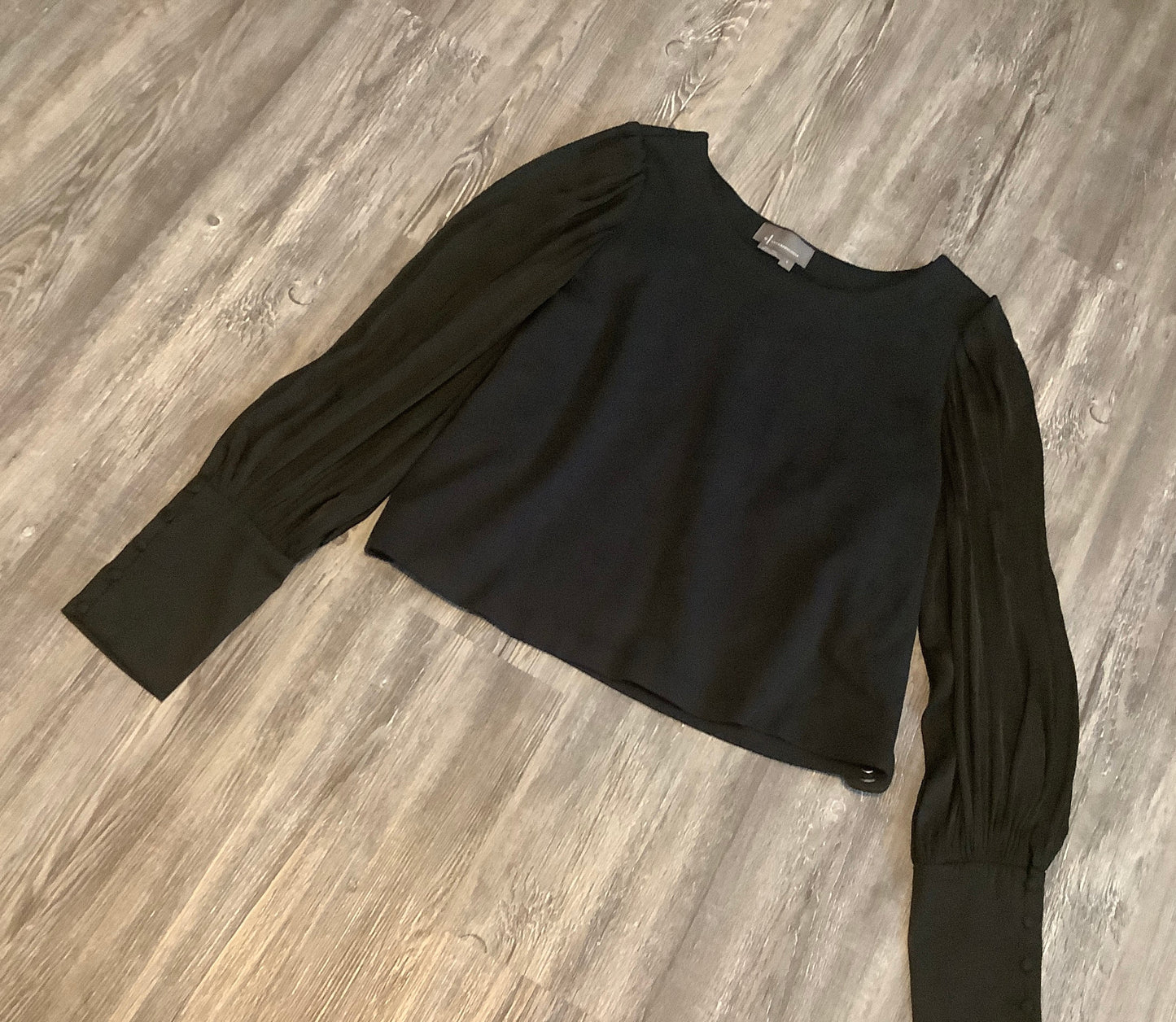 Black Top Long Sleeve Anthropologie, Size L