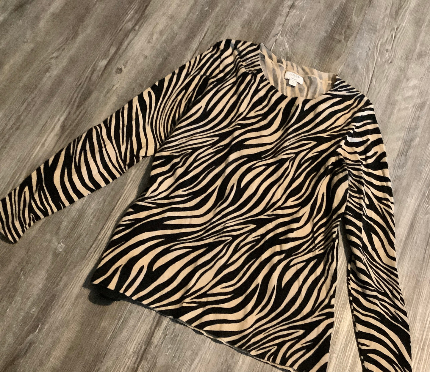 Top Long Sleeve By J. Crew In Animal Print, Size: M