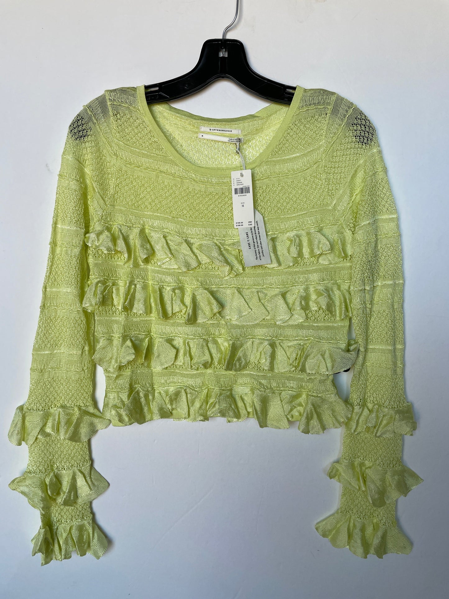 Top Long Sleeve By Anthropologie In Green, Size: M