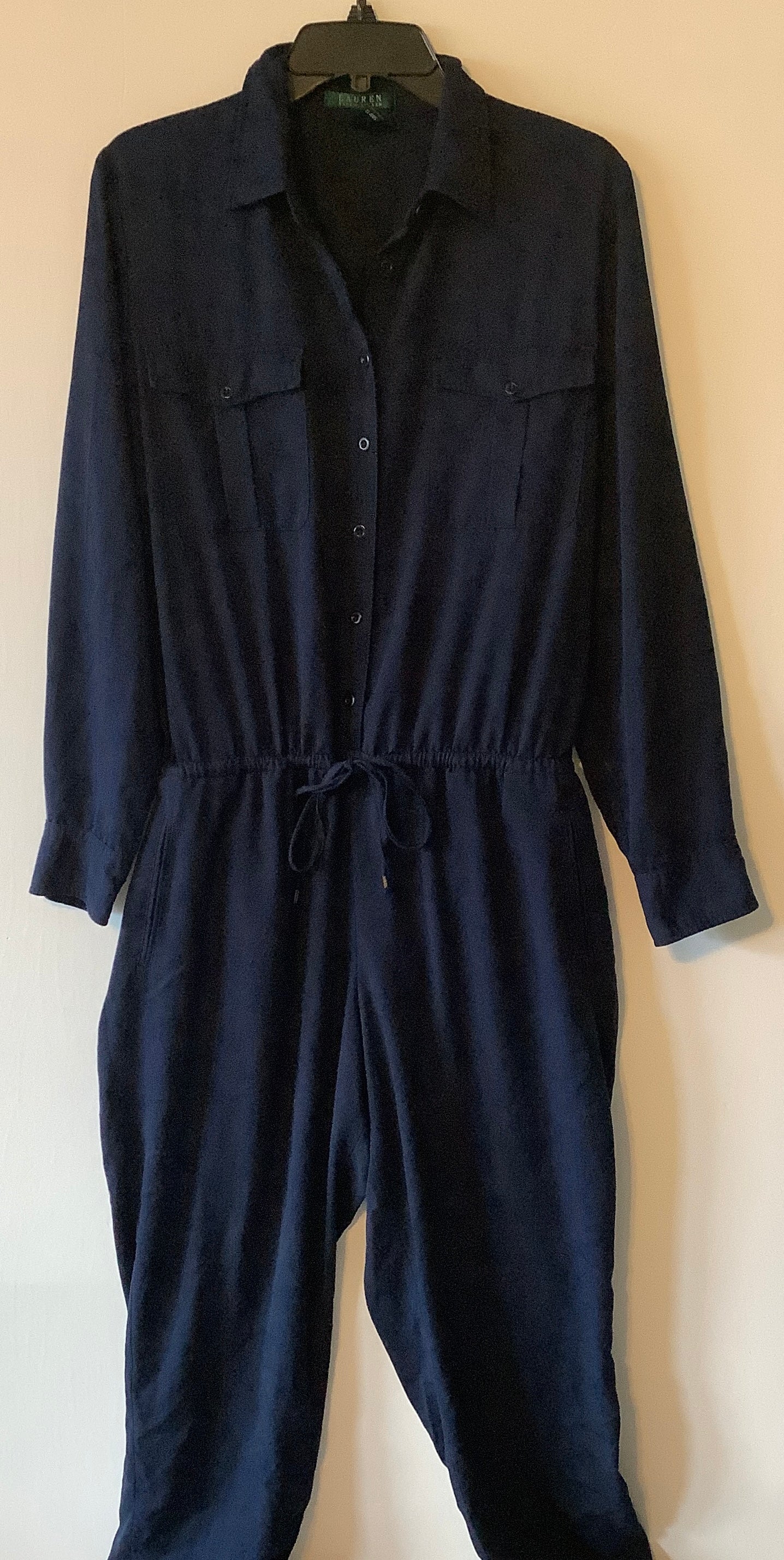 Jumpsuit By Lauren By Ralph Lauren In Navy, Size: Xxl