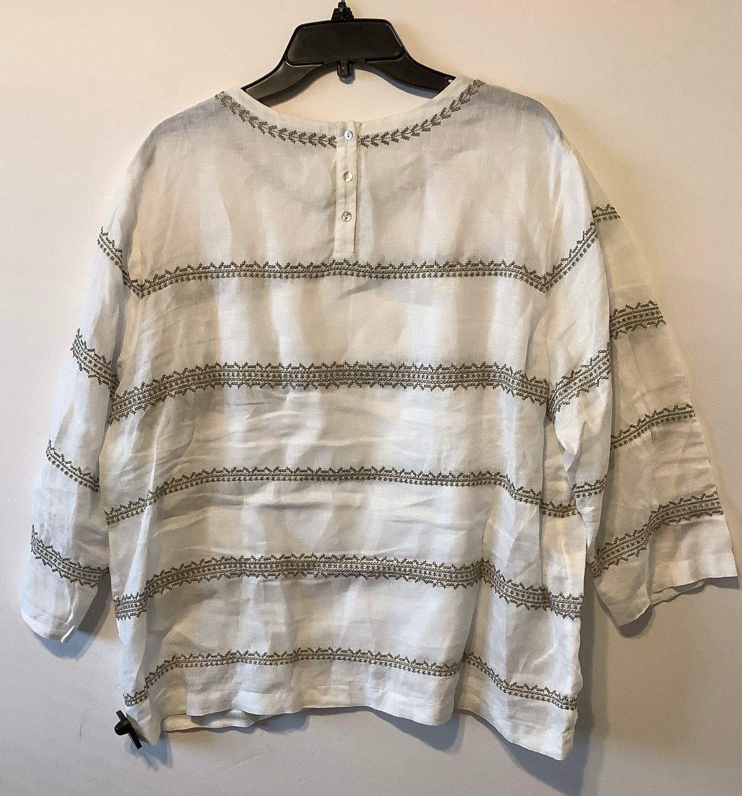 Top Long Sleeve By J. Jill In White, Size: Xl