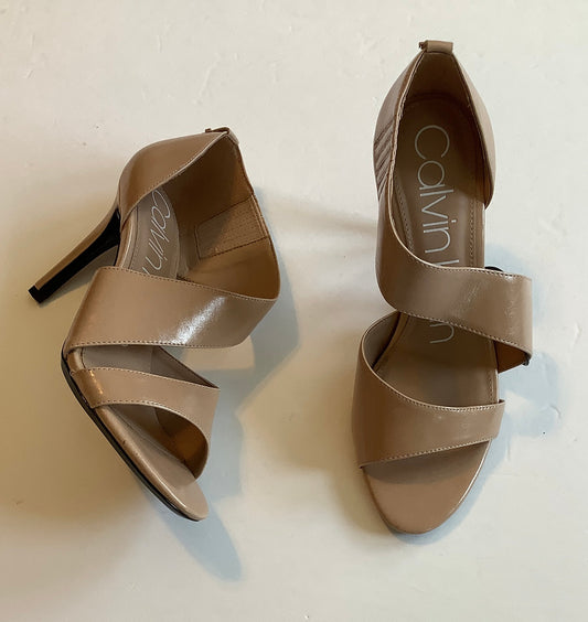 Shoes Heels Stiletto By Calvin Klein In Tan, Size: 8.5