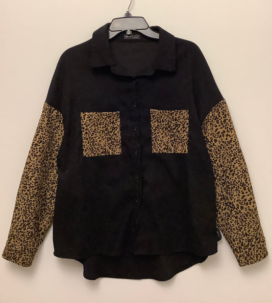 Top Long Sleeve By Shein In Animal Print, Size: L