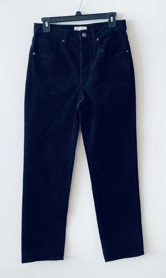 Jeans Straight By H&m In Black, Size: 8