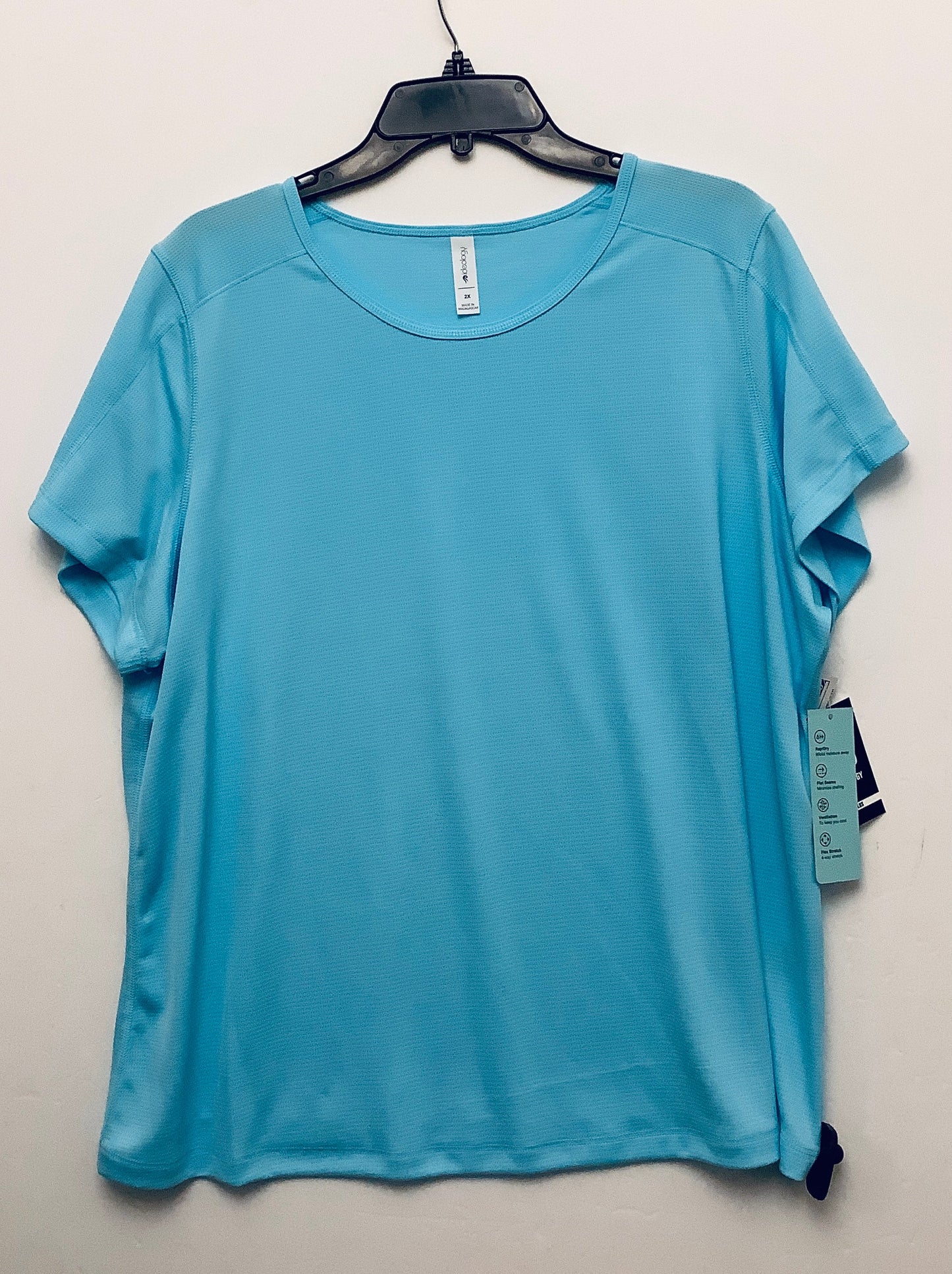 Athletic Top Short Sleeve By Ideology In Blue, Size: 2x