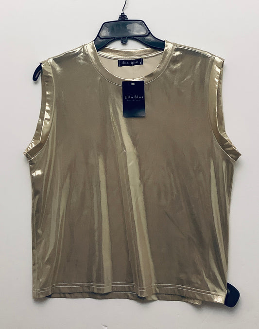 Top Sleeveless By Clothes Mentor In Gold, Size: S