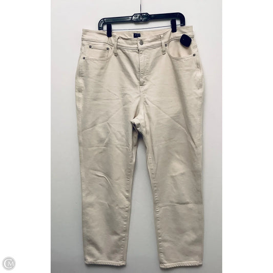 Jeans Straight By J. Crew In Cream, Size: 18