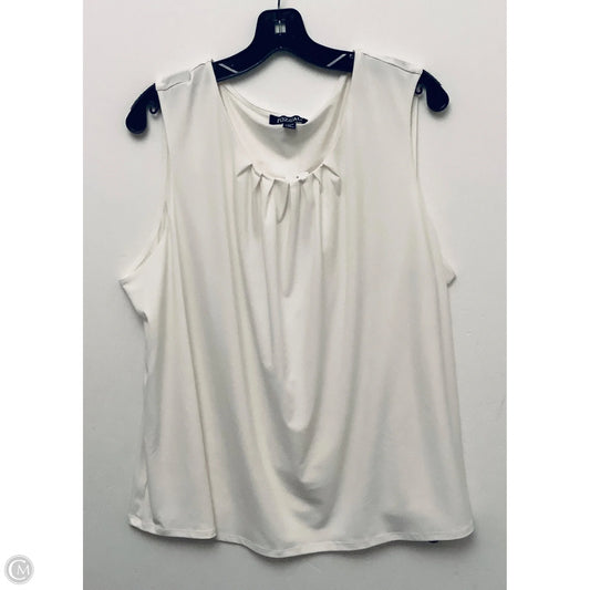 Top Sleeveless By Roz And Ali In White, Size: 3x