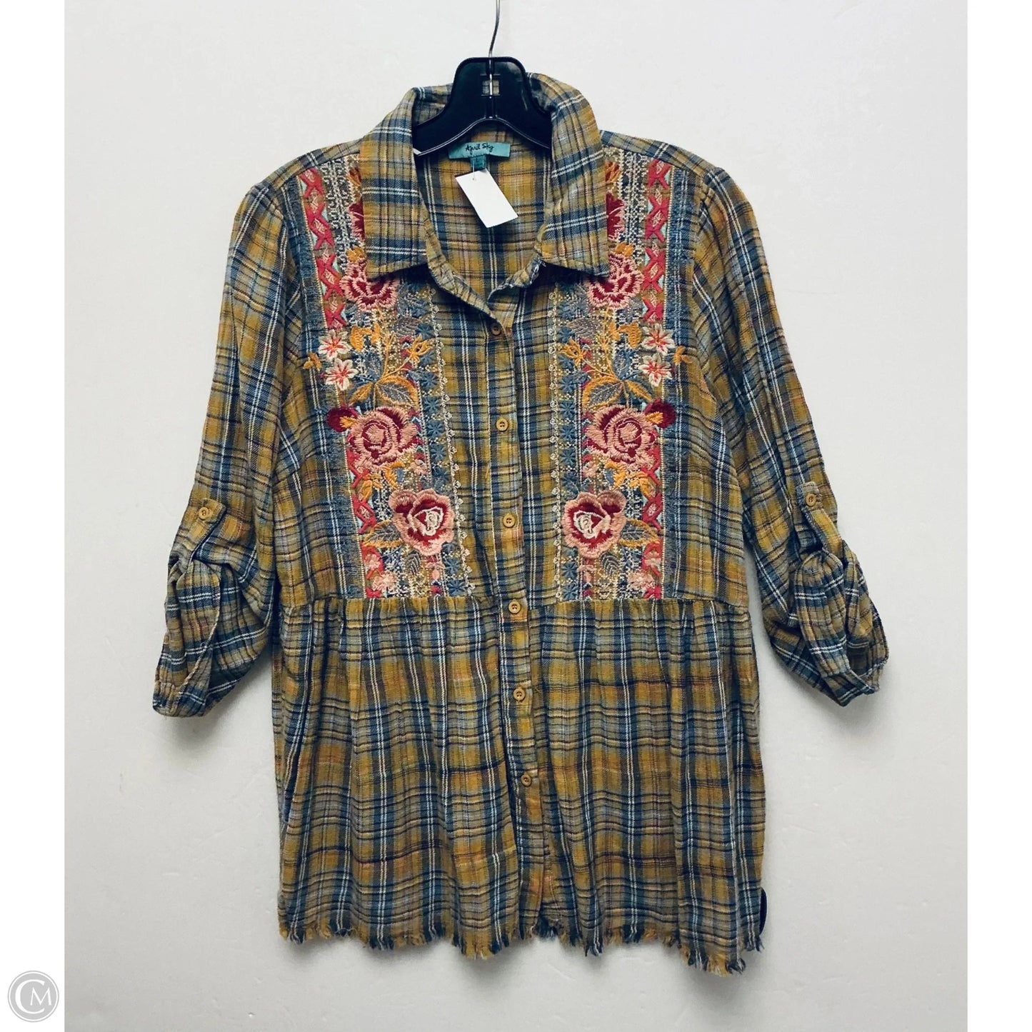 Top Long Sleeve By Clothes Mentor In Chartreuse, Size: L