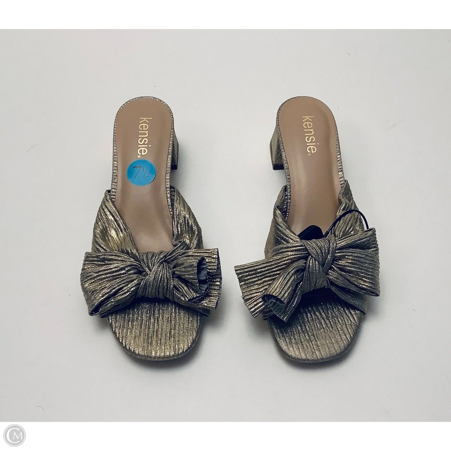 Sandals Heels Block By Kensie In Gold, Size: 7.5