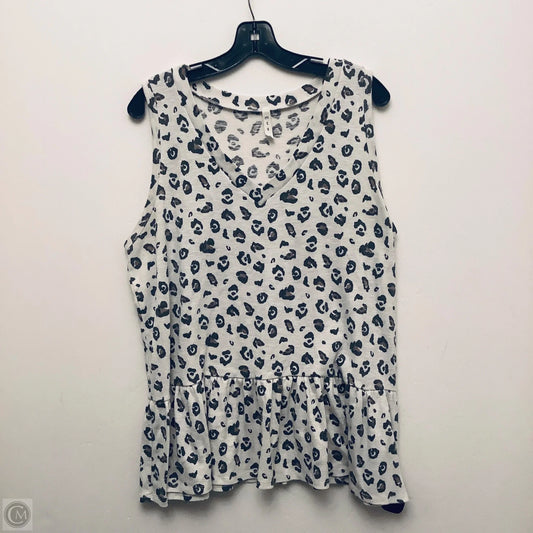 Top Sleeveless By Mts In Animal Print, Size: 1x