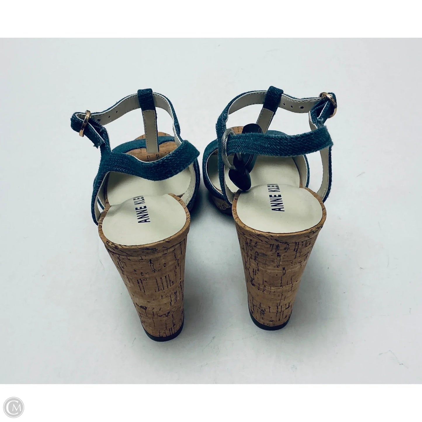 Sandals Heels Block By Anne Klein In Blue, Size: 9