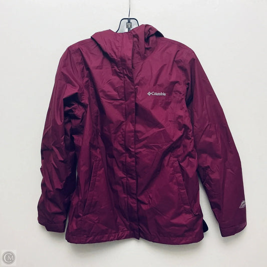 Jacket Windbreaker By Columbia In Purple & Red, Size: S