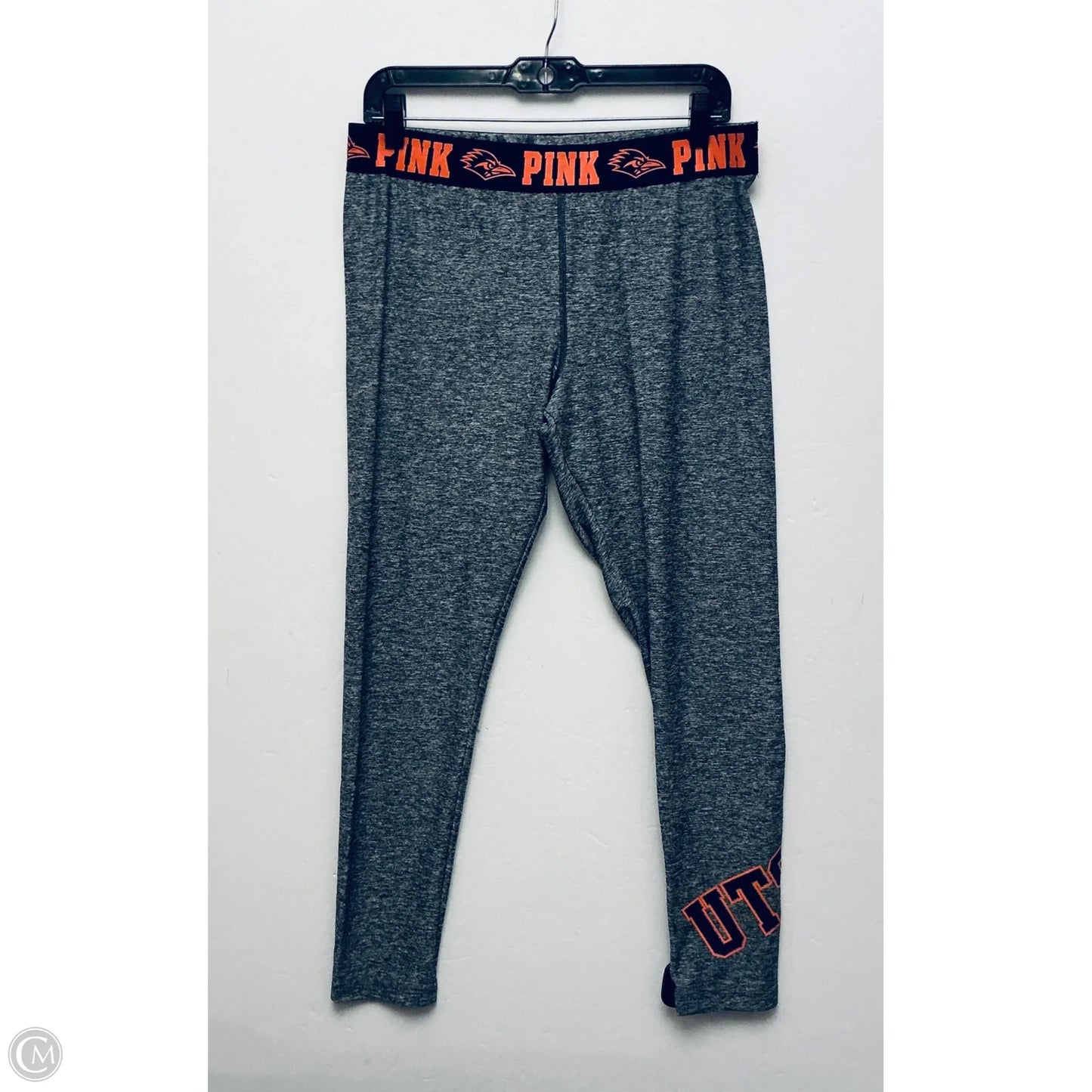 Athletic Leggings By Pink In Grey, Size: L