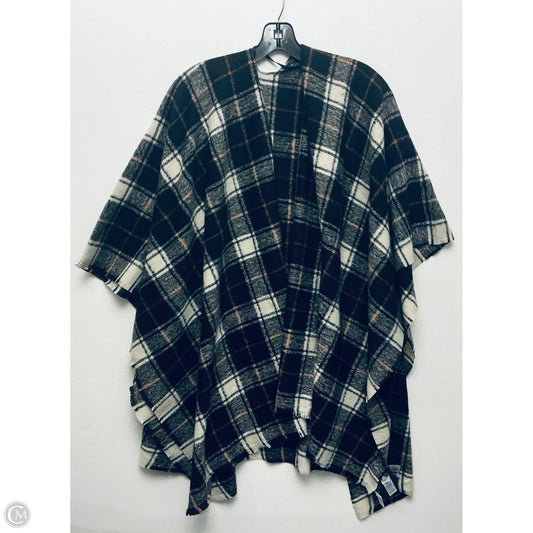 Poncho By Old Navy In Checkered Pattern, Size: Osfm