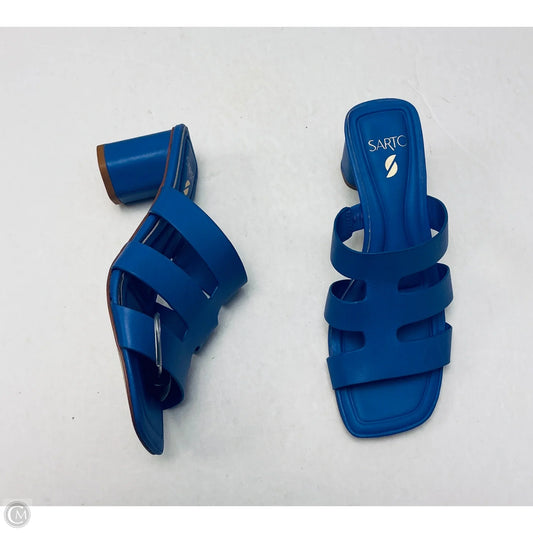 Sandals Heels Block By Franco Sarto In Purple, Size: 5