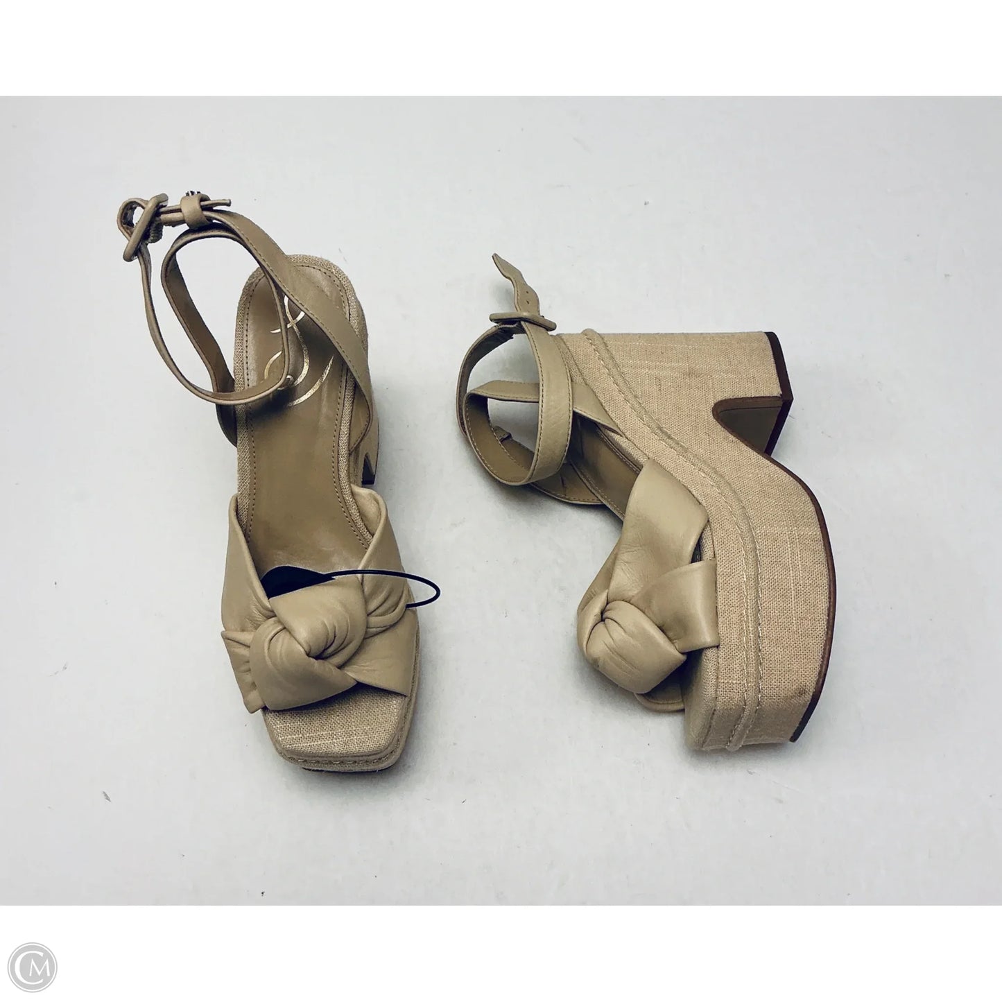 Sandals Heels Platform By Sam Edelman In Tan, Size: 5.5