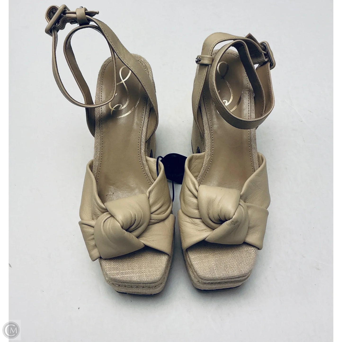 Sandals Heels Platform By Sam Edelman In Tan, Size: 5.5