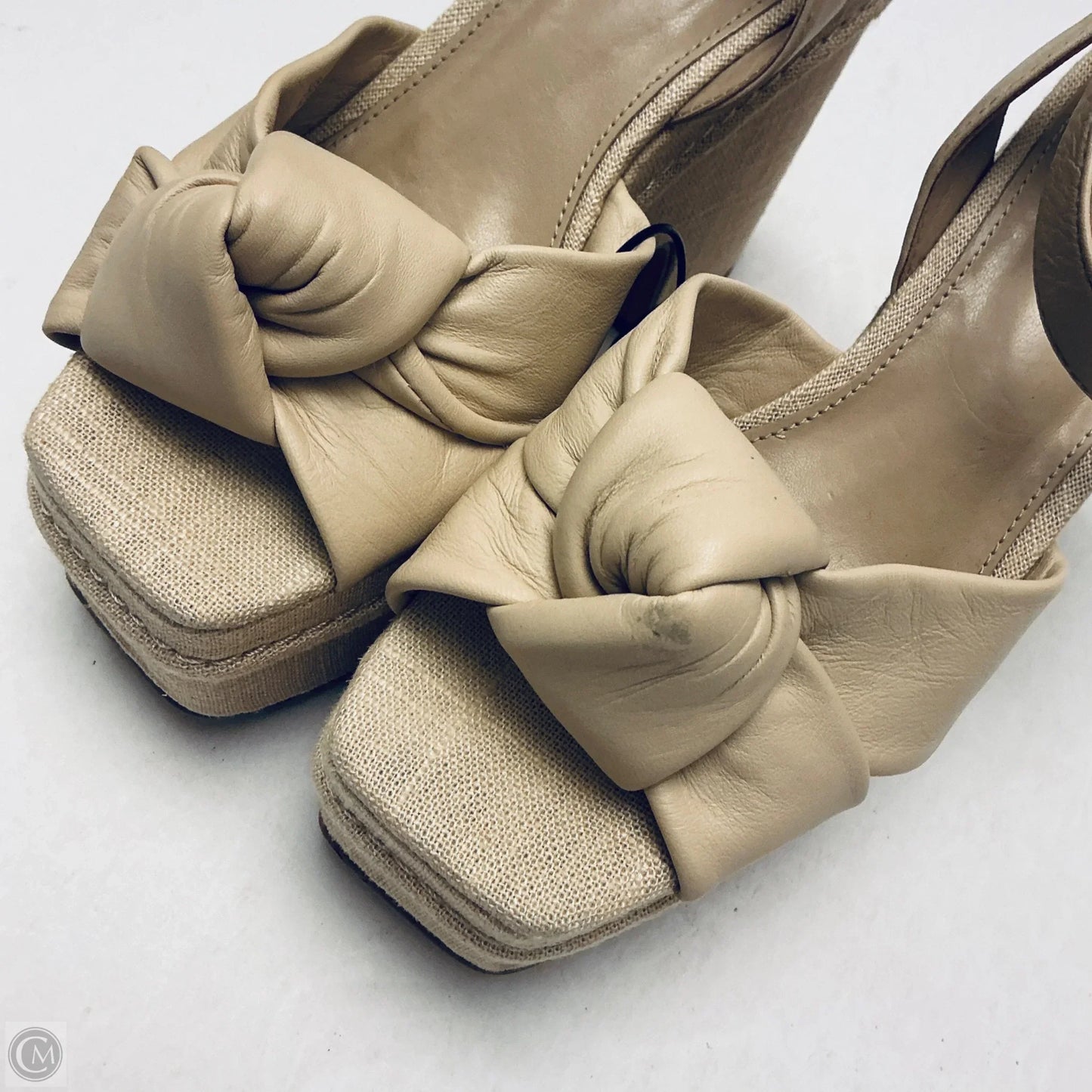 Sandals Heels Platform By Sam Edelman In Tan, Size: 5.5