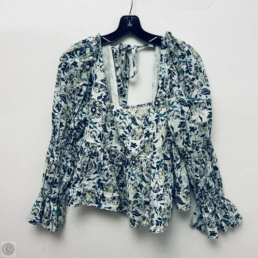 Top Long Sleeve By Pilcro In Floral Print, Size: M