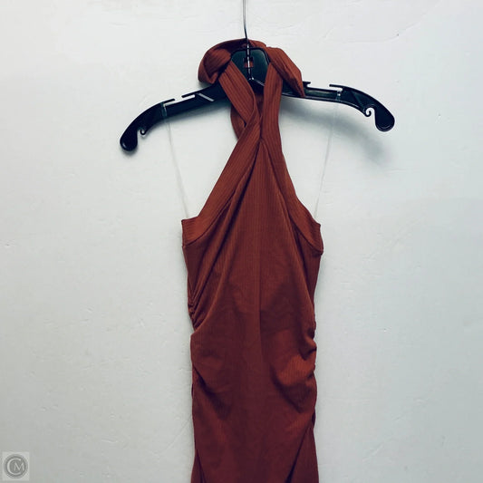 Dress Casual Short By Fashion Nova In Orange & Red, Size: M