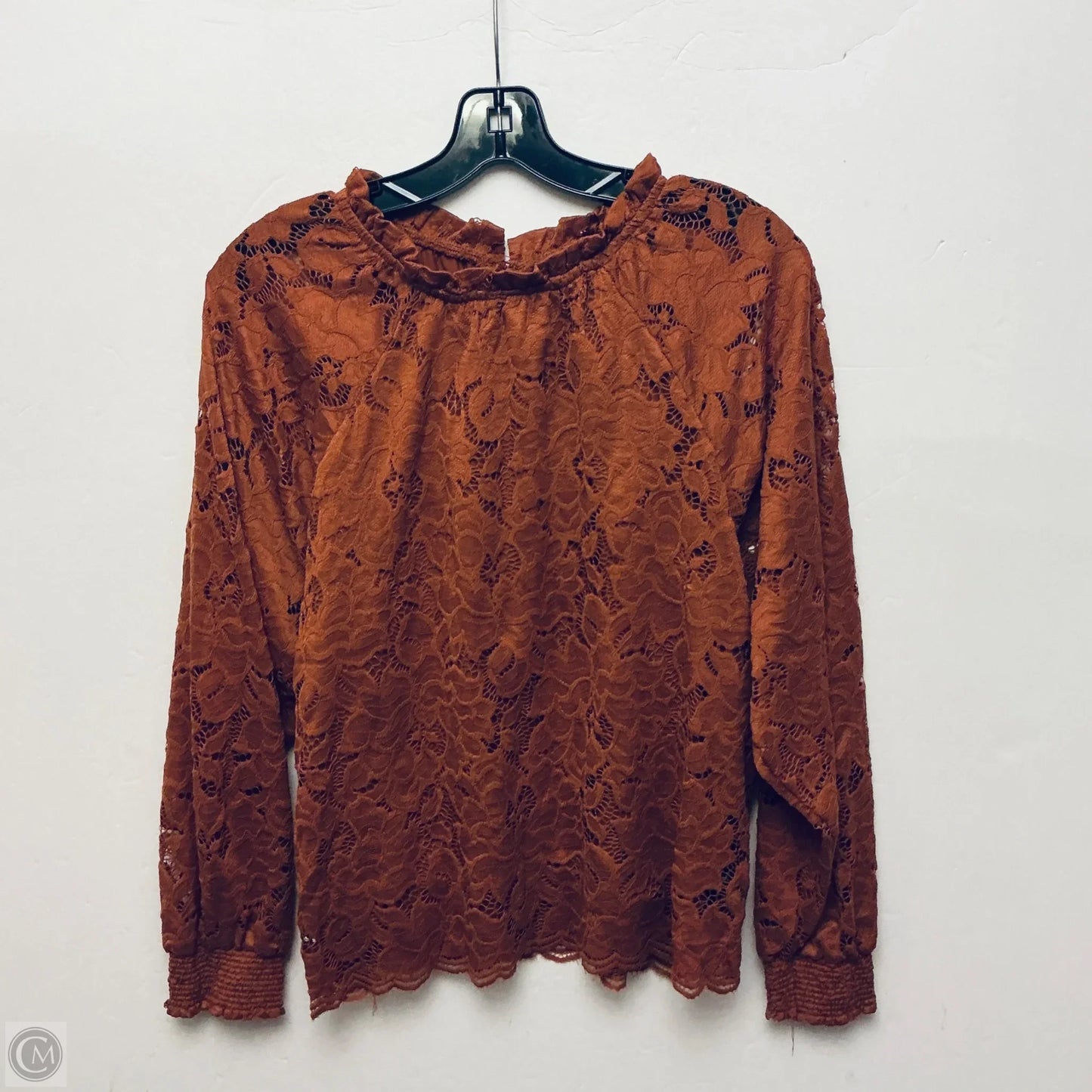 Top Long Sleeve By Clothes Mentor In Orange, Size: M