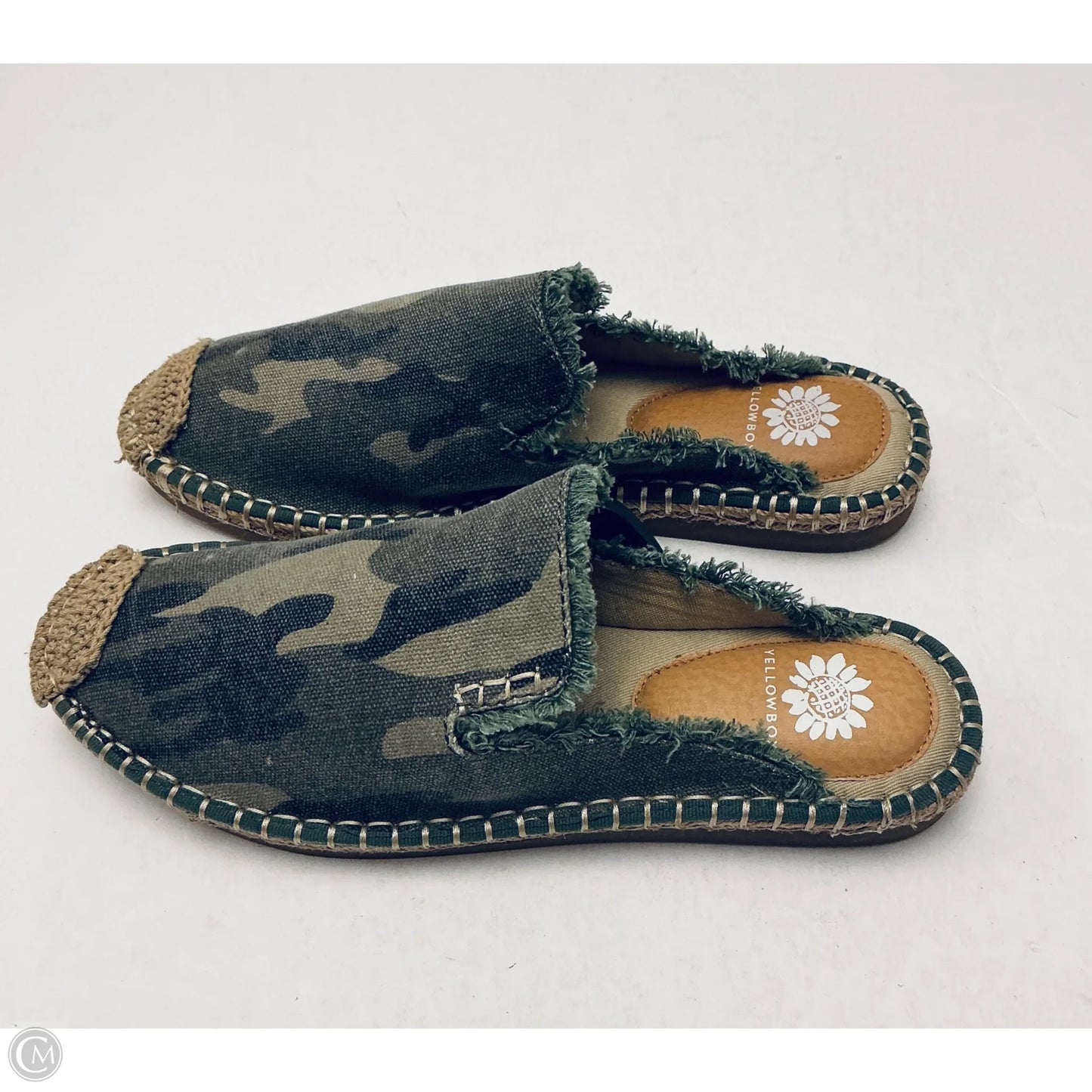 Sandals Flats By Yellow Box In Camouflage Print, Size: 8