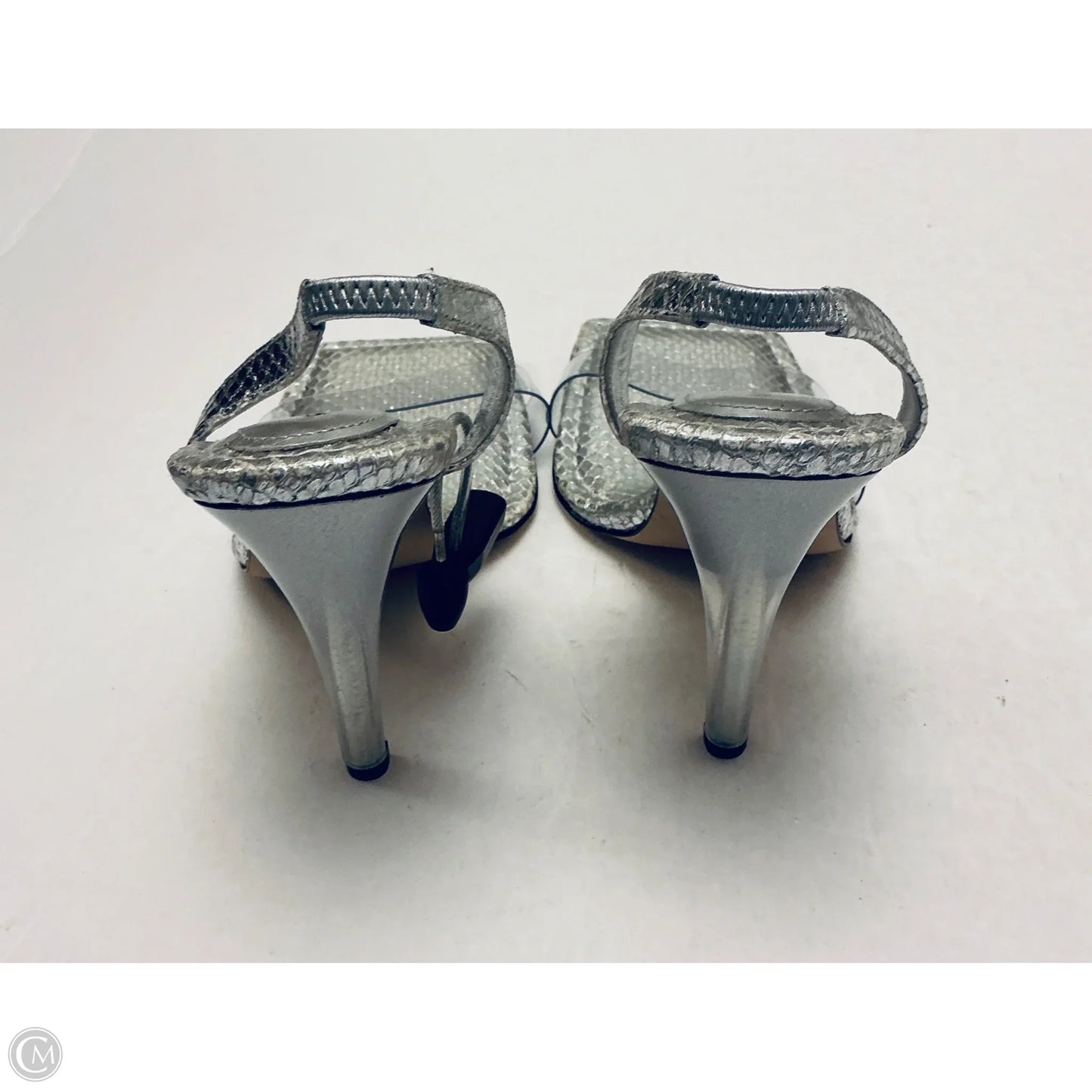 Shoes Heels Stiletto By Good American In Silver, Size: 8