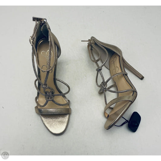 Shoes Heels Stiletto By Jessica Simpson In Gold, Size: 8
