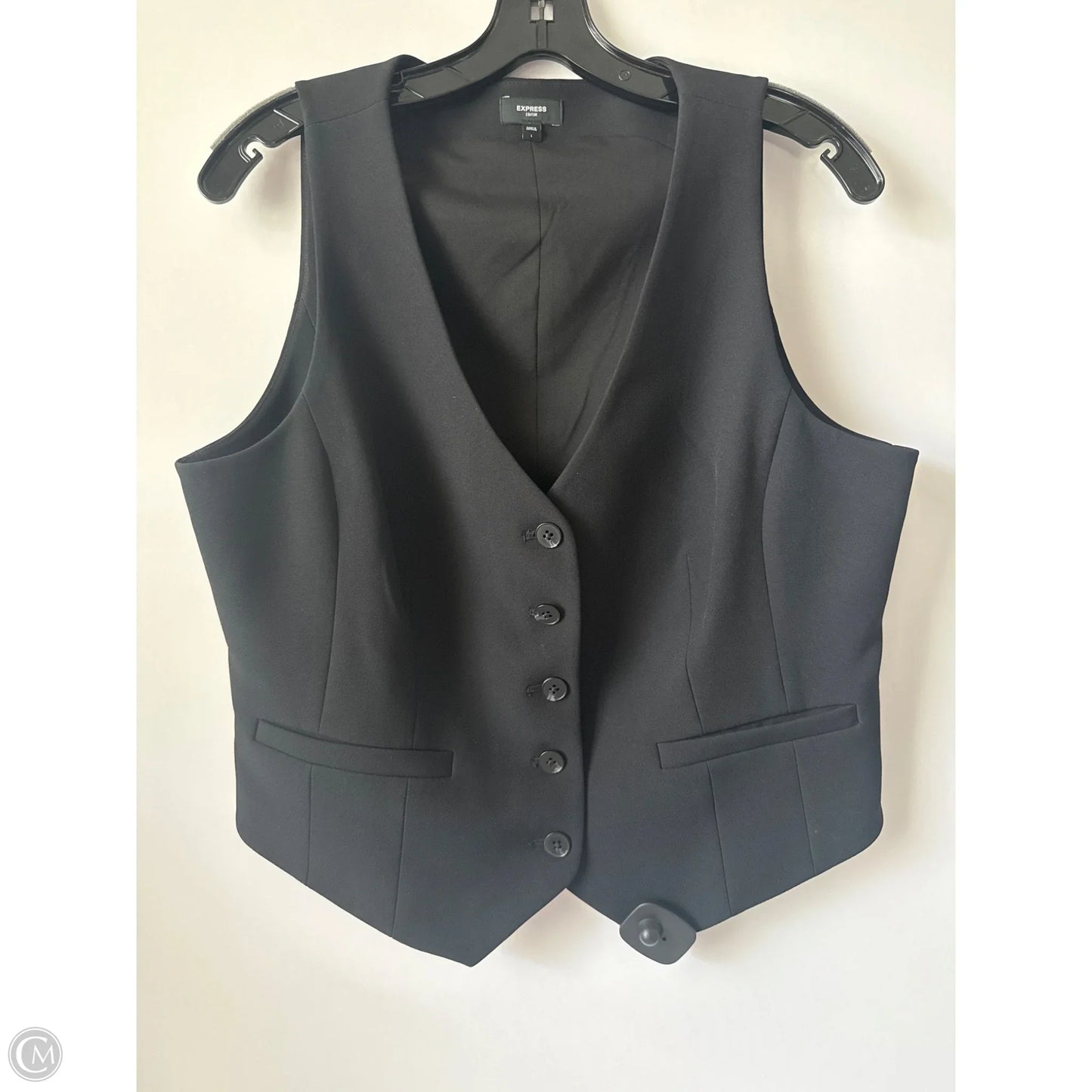 Vest Other By Express In Black, Size: L