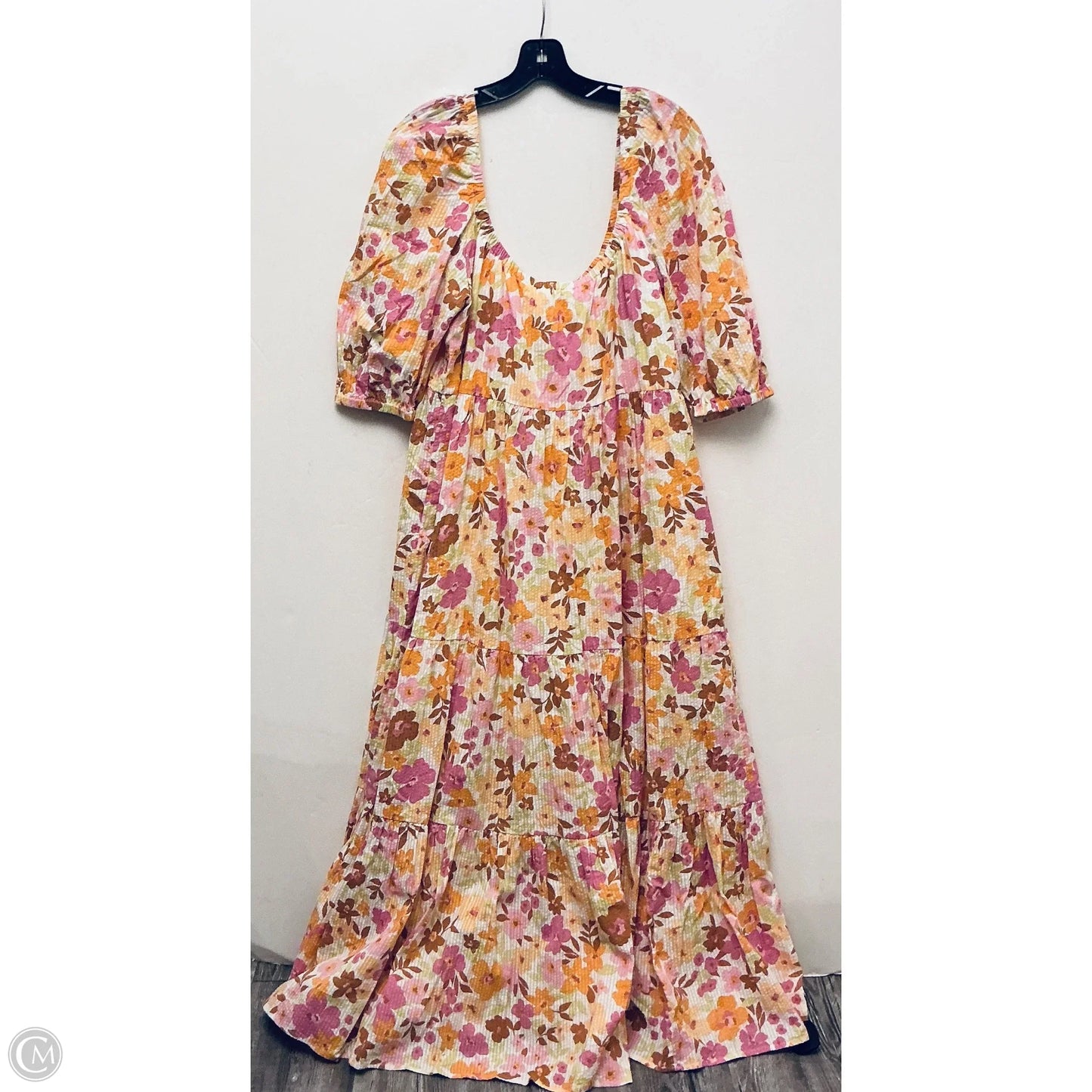 Dress Casual Maxi By Billabong In Floral Print, Size: L