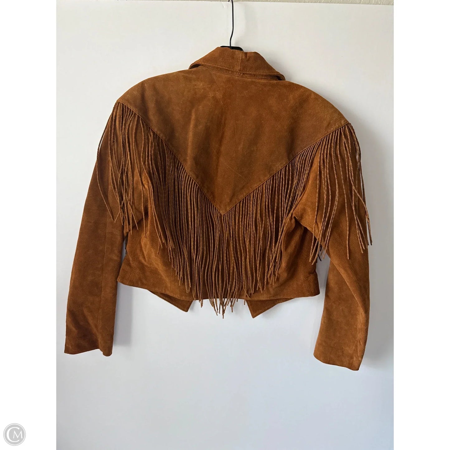 Jacket Leather By Clothes Mentor In Brown, Size: M