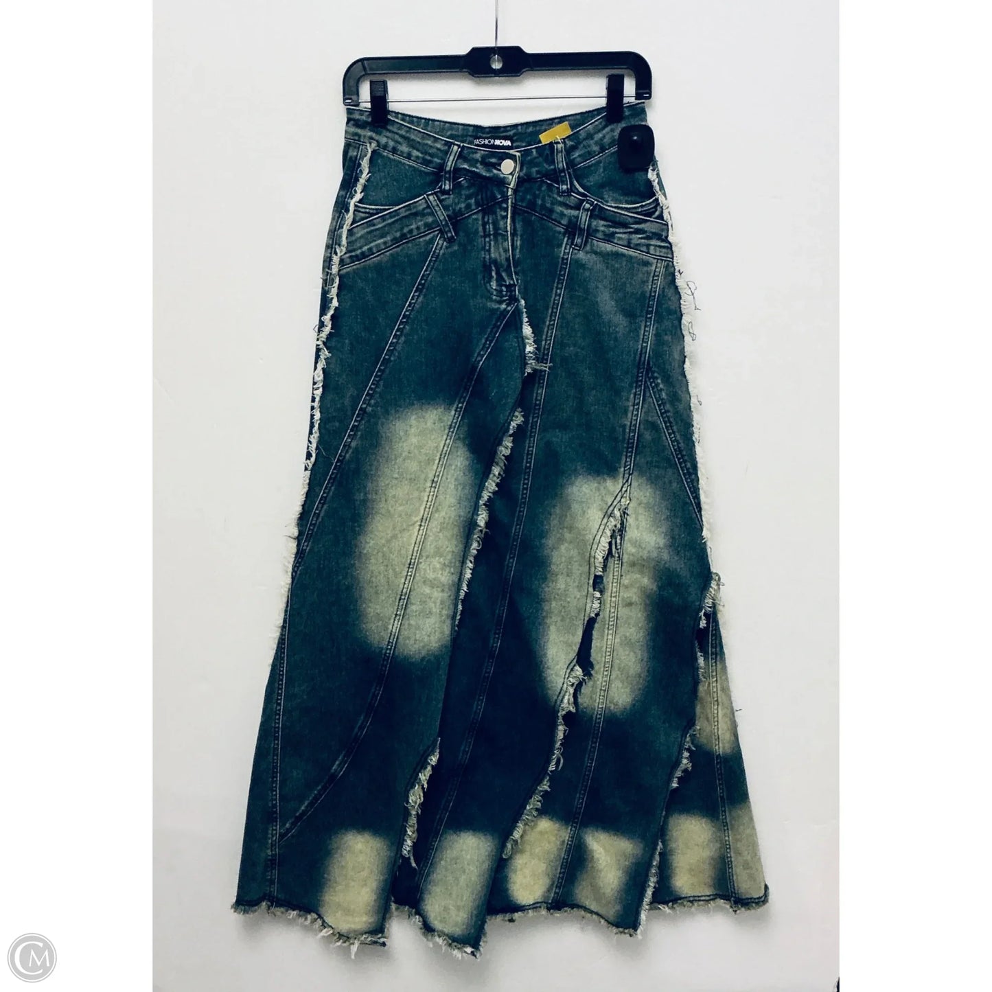 Skirt Maxi By Fashion Nova In Blue Denim, Size: S