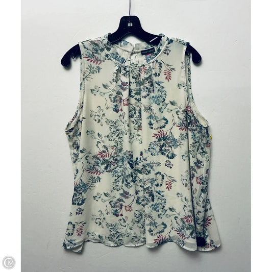 Top Sleeveless By Vince Camuto In Floral Print, Size: 1x