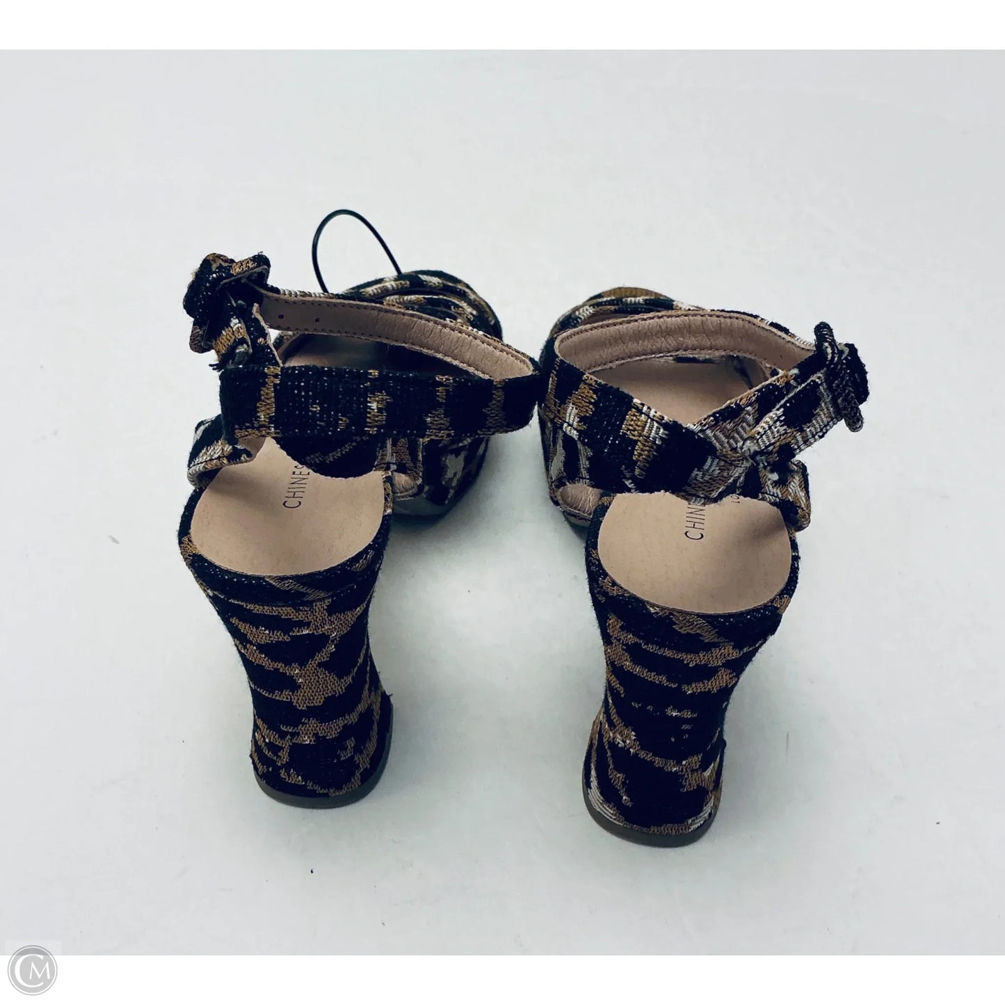 Sandals Heels Block By Chinese Laundry In Animal Print, Size: 7