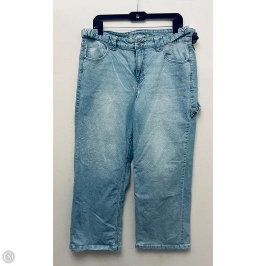 Jeans Wide Leg By No Boundaries In Blue Denim, Size: 14