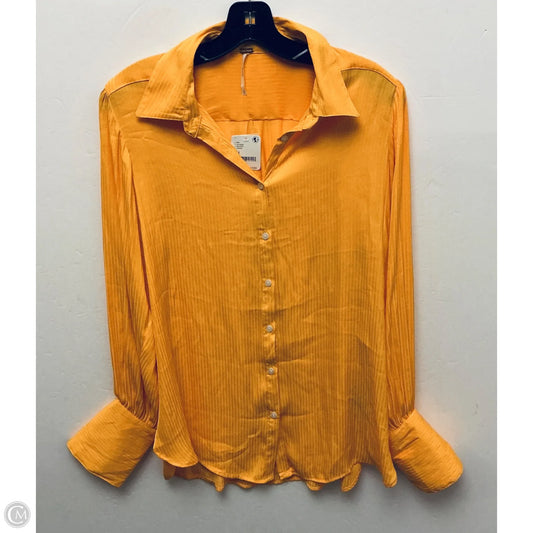 Top Long Sleeve By Free People In Yellow, Size: M