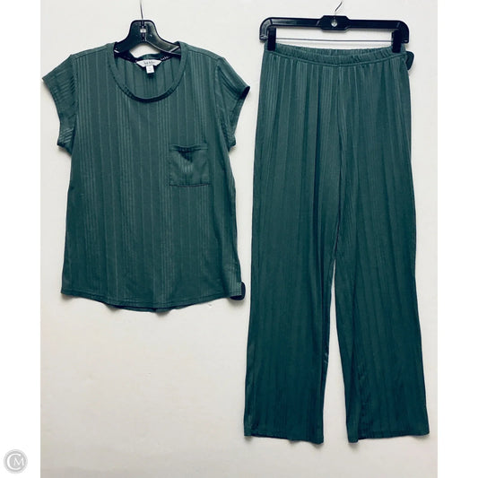 Lounge Set Pants By Nicole Miller In Green, Size: S