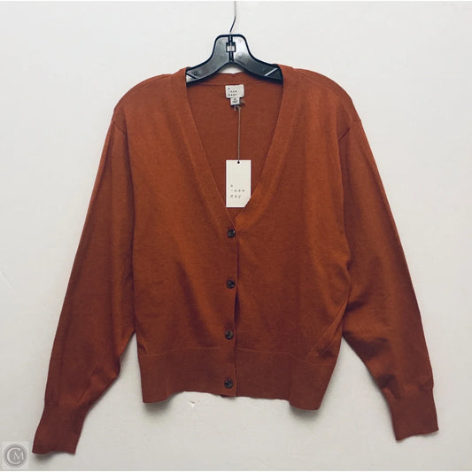 Sweater Cardigan By A New Day In Orange, Size: Xl