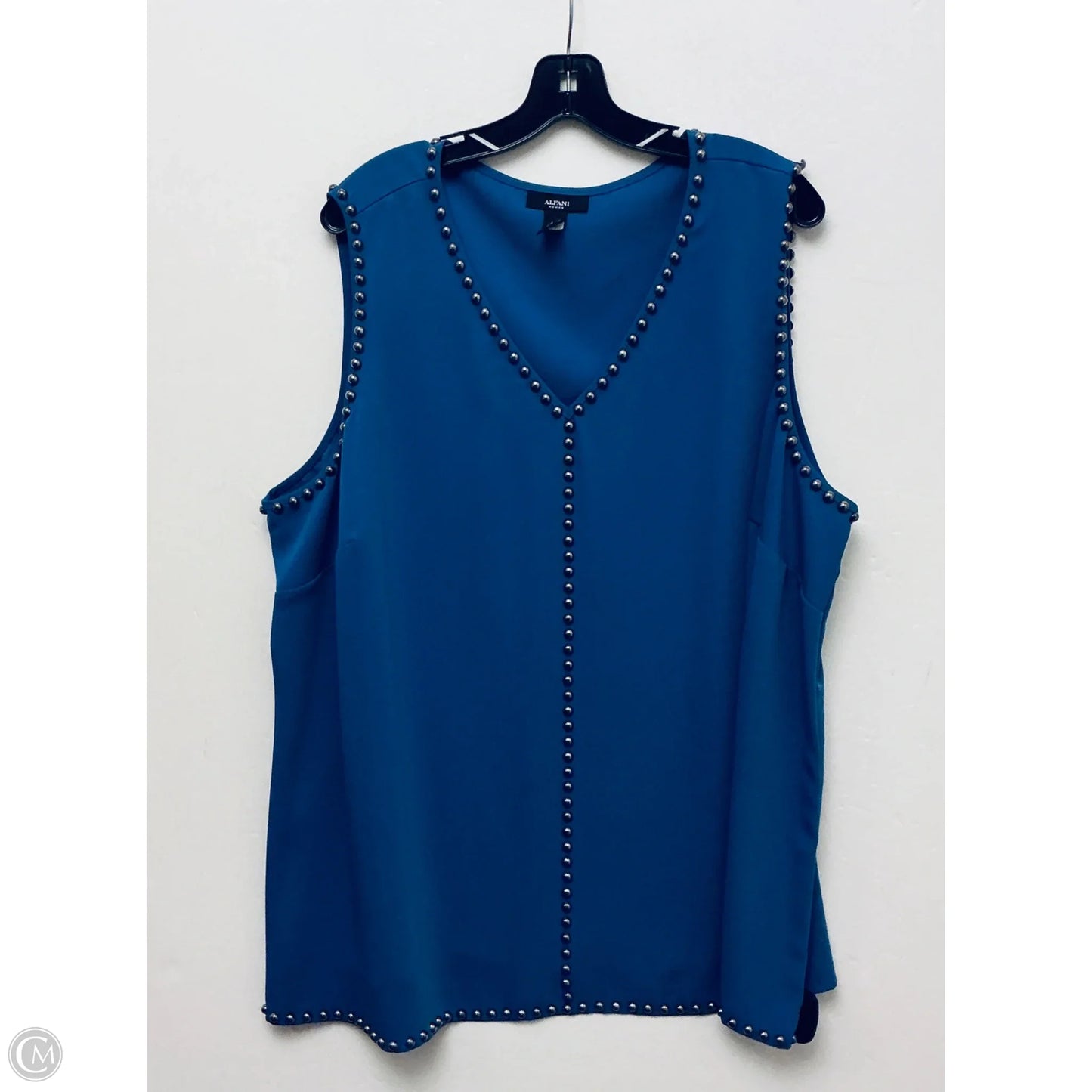 Top Sleeveless By Alfani In Blue, Size: 3x