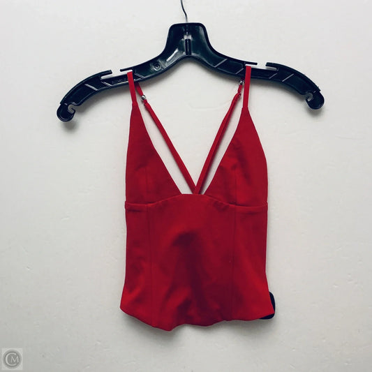 Top Sleeveless By Edikted In Red, Size: Xs
