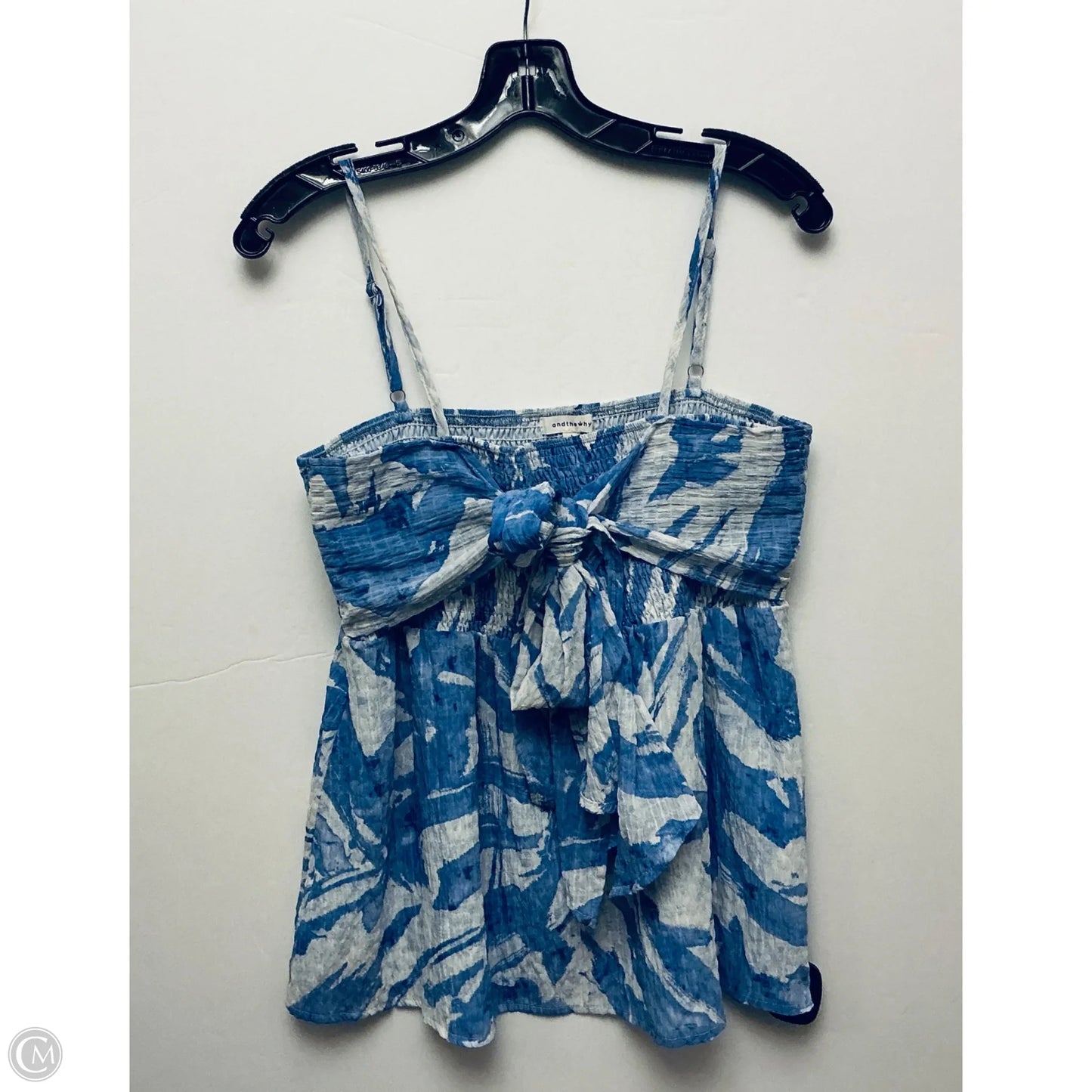 Top Sleeveless By Andthewhy In Blue, Size: L